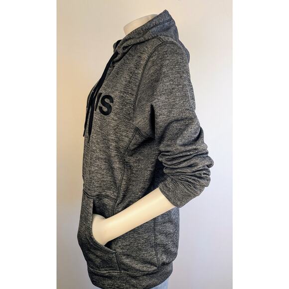 Adidas Womens Oversized Hoodie Medium Climawarm Activewear Dark Gray Heather - Picture 3 of 12